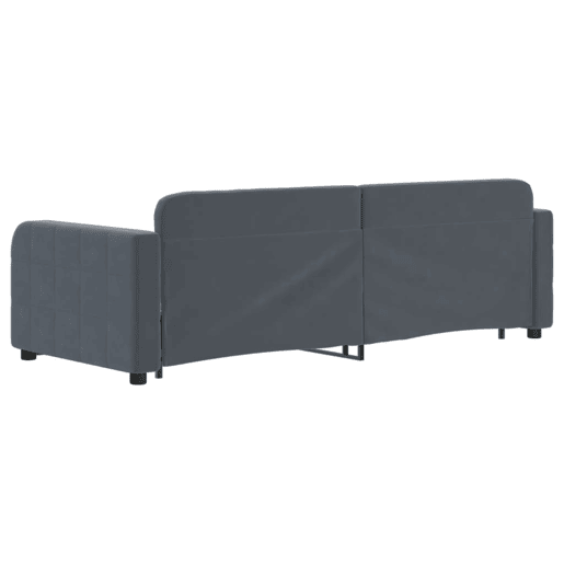Sofá-cama, Sofá conversível com gavetão 80x200 cm veludo cinzento-escuro Sofá-cama, Sofá conversível com gavetão 80x200 cm veludo cinzento-escuro