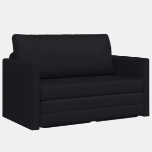 Sofá-cama, Sofá conversível Preto 124 x 71 x 78 cm Veludo