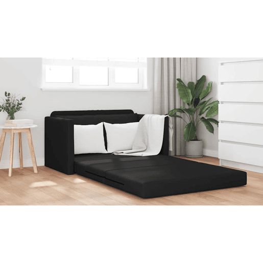 Sofá-cama, Sofá conversível Preto 124 x 71 x 78 cm Veludo