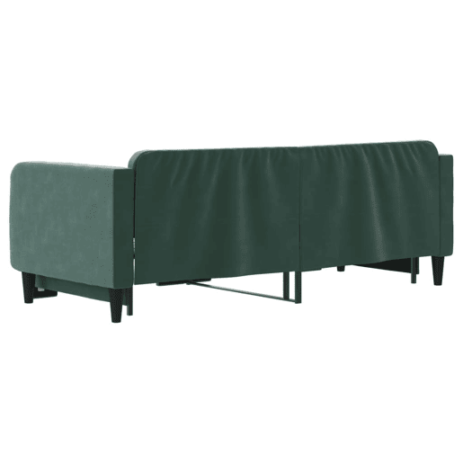 Sofá-cama, Sofá conversível com gavetão 80x200 cm veludo verde-escuro Sofá-cama, Sofá conversível com gavetão 80x200 cm veludo verde-escuro