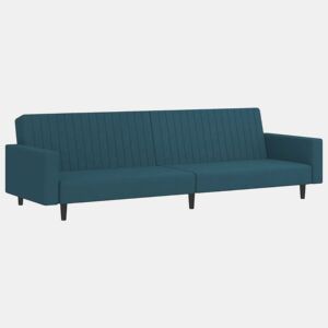 Sofá-cama, Sofá conversível de 2 lugares veludo azul