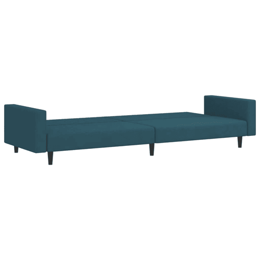 Sofá-cama, Sofá conversível de 2 lugares veludo azul