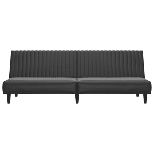 Sofá-cama, Sofá conversível de 2 lugares couro artificial preto Sofá-cama, Sofá conversível de 2 lugares couro artificial preto
