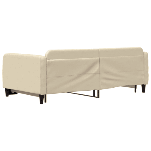 Sofá-cama, Sofá conversível com gavetão 100x200 cm tecido cor creme Sofá-cama, Sofá conversível com gavetão 100x200 cm tecido cor creme