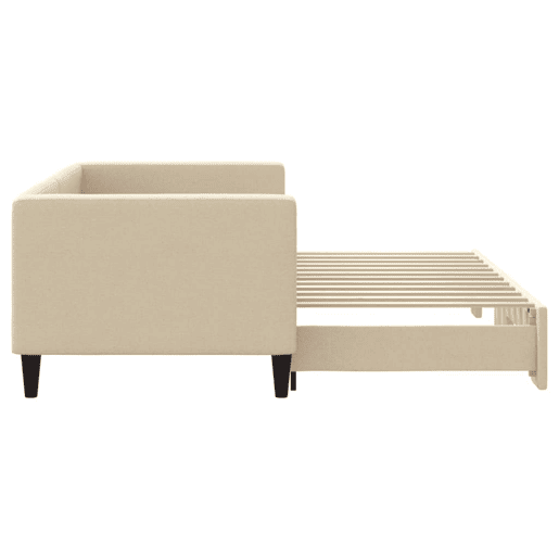 Sofá-cama, Sofá conversível com gavetão 80x200 cm tecido cor creme