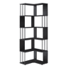 Prateleira de canto Afrel de 5 níveis 160x54x54 cm preto en.casa