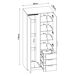 Armario Ropero Eiselfing 2 puertas 4 compartimentos 3 cajones MDF 80 Armario Ropero Eiselfing 2 puertas 4 compartimentos 3 cajones MDF 80 Blanco