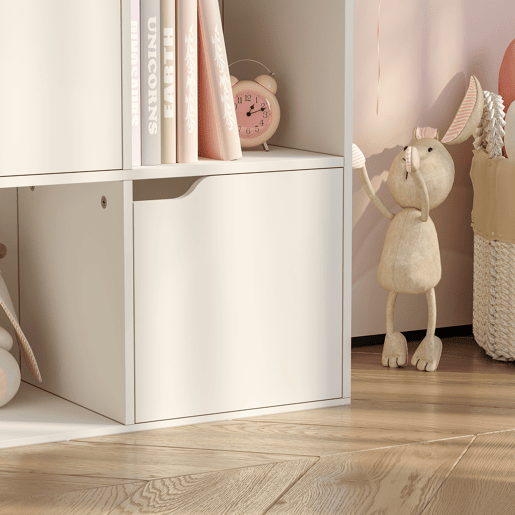 Prateleira para crianças Ljunshund com 9 compartimentos Cubo 90x90x30 cm Branco en.casa