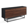 Armário baixo Boxholm com 3 portas 120x30x55 cm Nogueira en.casa
