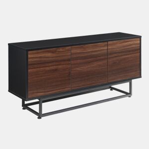 Armário baixo Boxholm com 3 portas 120x30x55 cm Nogueira en.casa