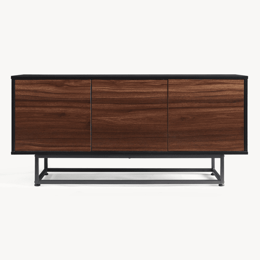 Armário baixo Boxholm com 3 portas 120x30x55 cm Nogueira en.casa Armário baixo Boxholm com 3 portas 120x30x55 cm Nogueira en.casa