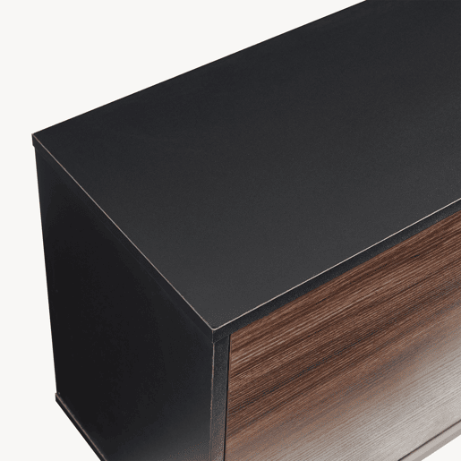 Armário baixo Boxholm com 3 portas 120x30x55 cm Nogueira en.casa Armário baixo Boxholm com 3 portas 120x30x55 cm Nogueira en.casa