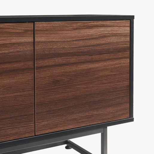 Armário baixo Boxholm com 3 portas 120x30x55 cm Nogueira en.casa Armário baixo Boxholm com 3 portas 120x30x55 cm Nogueira en.casa
