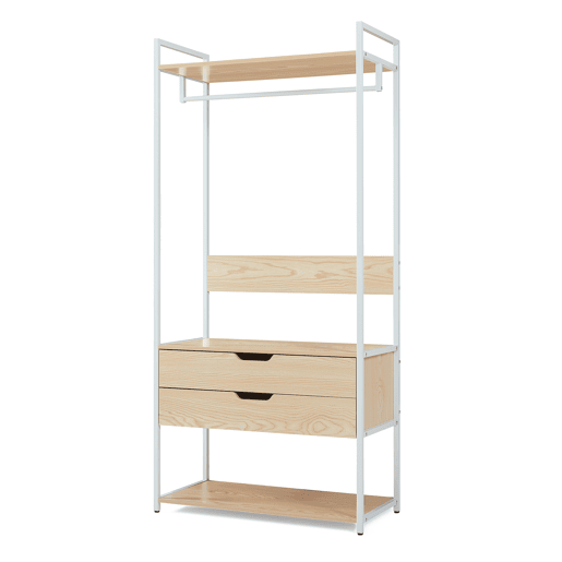 Bengaleiro Larem con 2 compartimentos 180x84x40cm - Efecto carvalho en.casa