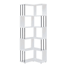 Prateleira de canto Afrel de 5 níveis 160x54x54 cm branco en.casa