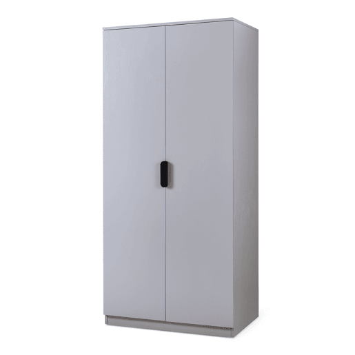 Roupeiro Eiselfing (2 portas 1 bengaleiro 1 compartimento) MDF 176x80x52cm - Cinzento en.casa