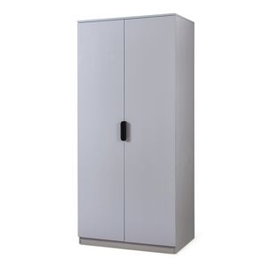 Roupeiro Eiselfing (2 portas 1 bengaleiro 1 compartimento) MDF 176x80x52cm - Cinzento en.casa