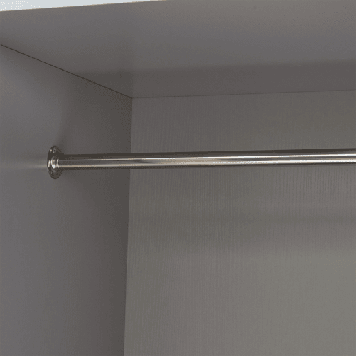 Roupeiro Eiselfing (2 portas 1 bengaleiro 1 compartimento) MDF 176x80x52cm - Cinzento en.casa
