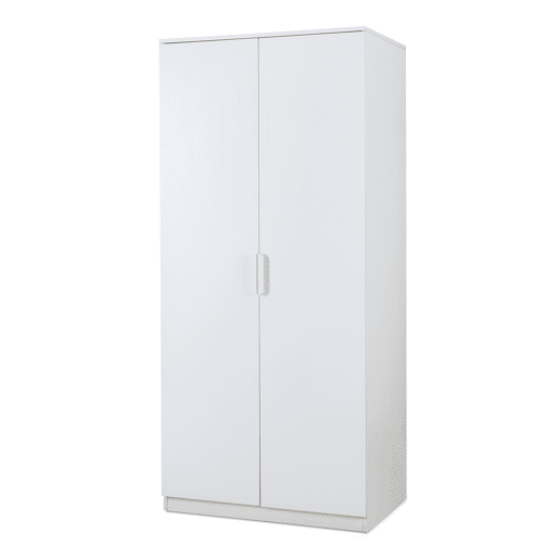 Roupeiro Eiselfing (2 portas 1 bengaleiro 1 compartimento) MDF 176x80x52cm - Branco en.casa