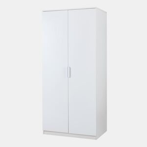 Roupeiro Eiselfing (2 portas 1 bengaleiro 1 compartimento) MDF 176x80x52cm - Branco en.casa