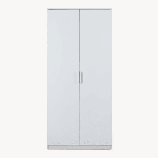 Roupeiro Eiselfing (2 portas 1 bengaleiro 1 compartimento) MDF 176x80x52cm - Branco en.casa