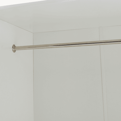 Roupeiro Eiselfing (2 portas 1 bengaleiro 1 compartimento) MDF 176x80x52cm - Branco en.casa