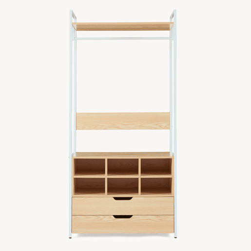 Bengaleiro Larem com 5 compartimentos 180x84x40cm - Efeito carvalho en.casa