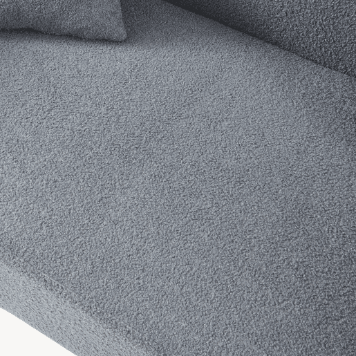 Sofá de 2 lugares Midt de bouclé madeira 132x70x81 cm - Cinzento en.casa