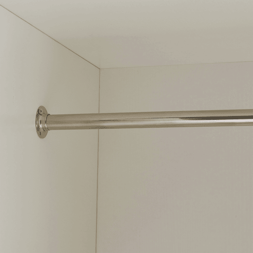 Roupeiro Eiselfing (2 portas 1 bengaleiro 4 compartimentos) MDF 176x80x52cm - Branco en.casa