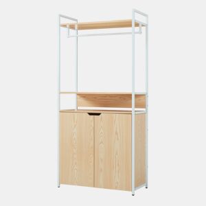 Bengaleiro Larem com portas 180x84x40cm - Efeito carvalho en.casa