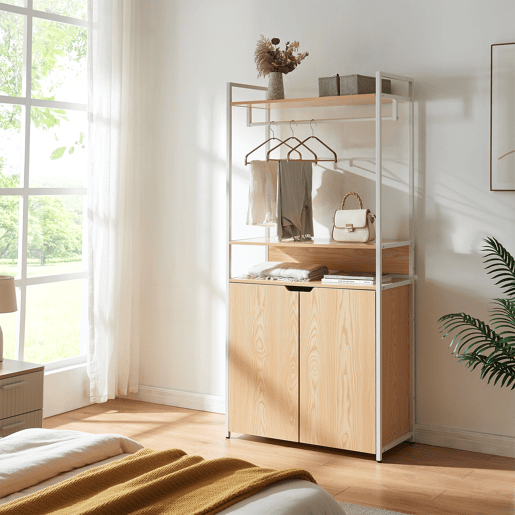 Bengaleiro Larem com portas 180x84x40cm - Efeito carvalho en.casa