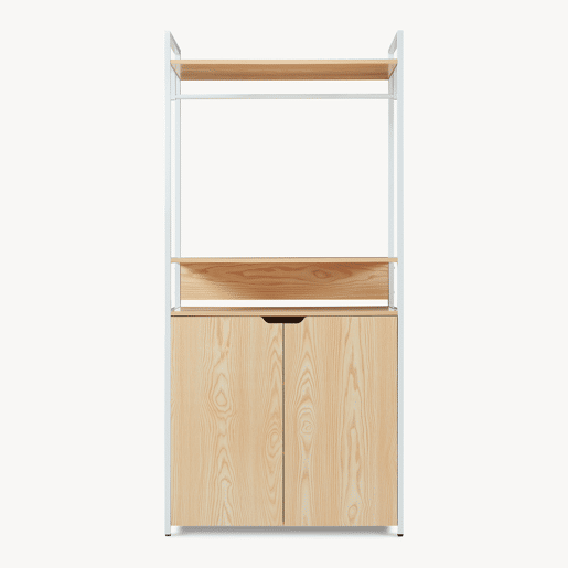 Bengaleiro Larem com portas 180x84x40cm - Efeito carvalho en.casa