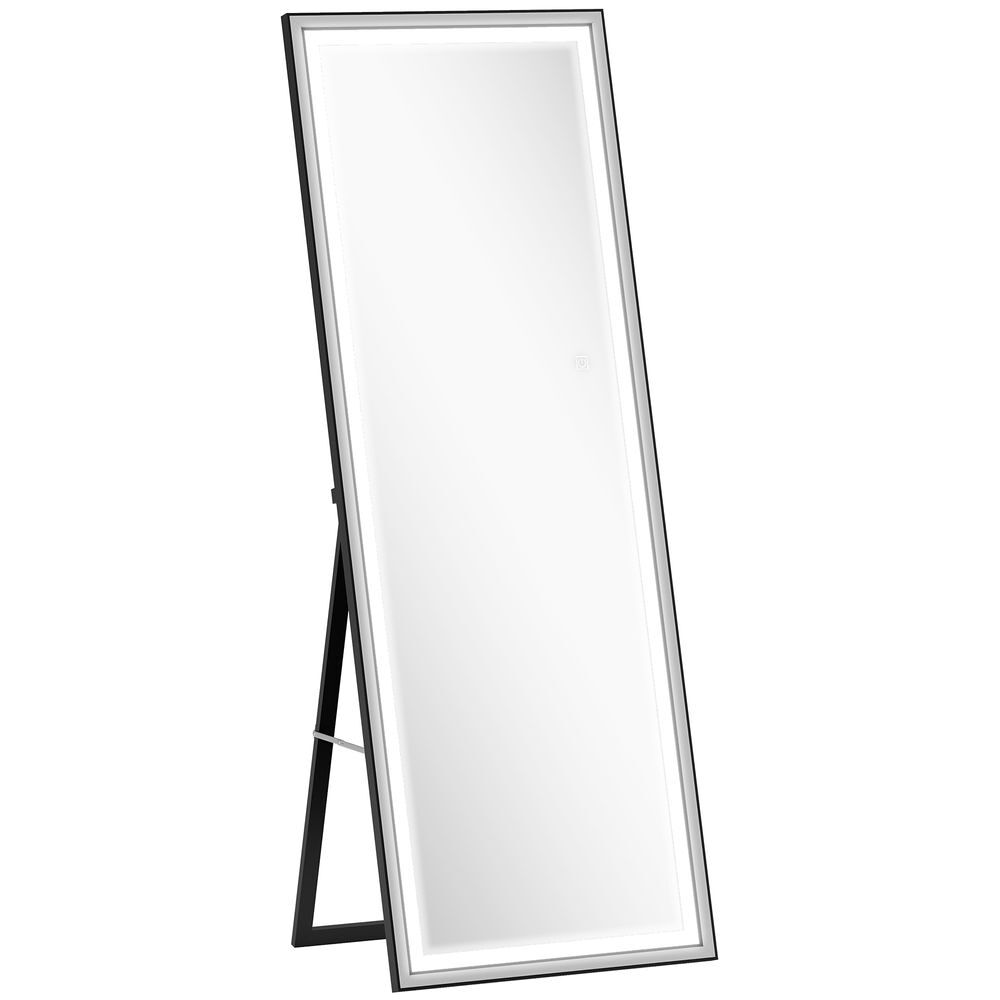 Espejo Cuerpo Entero MDF, Vidrio Templado HOMCOM