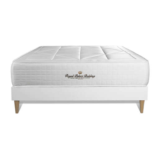Conjunto de Estrado Branco + Colchão ROYAL PALACE BEDDING Windsor (180x190 cm - Viscoelástica y molas ensacadas- Altura: 26 cm)