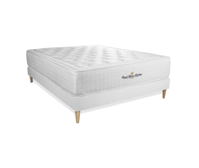 Pack colchón buckingham 135x210cm + somier multiláminas, espuma viscoelástica, 7 zonas de confort