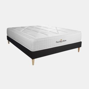 Conjunto de Estrado Preto + Colchão ROYAL PALACE BEDDING Windsor (120x190 cm - Viscoelástica y molas ensacadas- Altura: 26 cm)