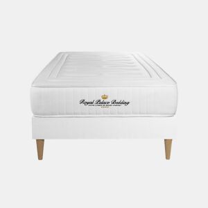Conjunto de Estrado Branco + Colchão ROYAL PALACE BEDDING Nottingham (90x190 cm - Espuma Viscoelástica- Altura: 20 cm)