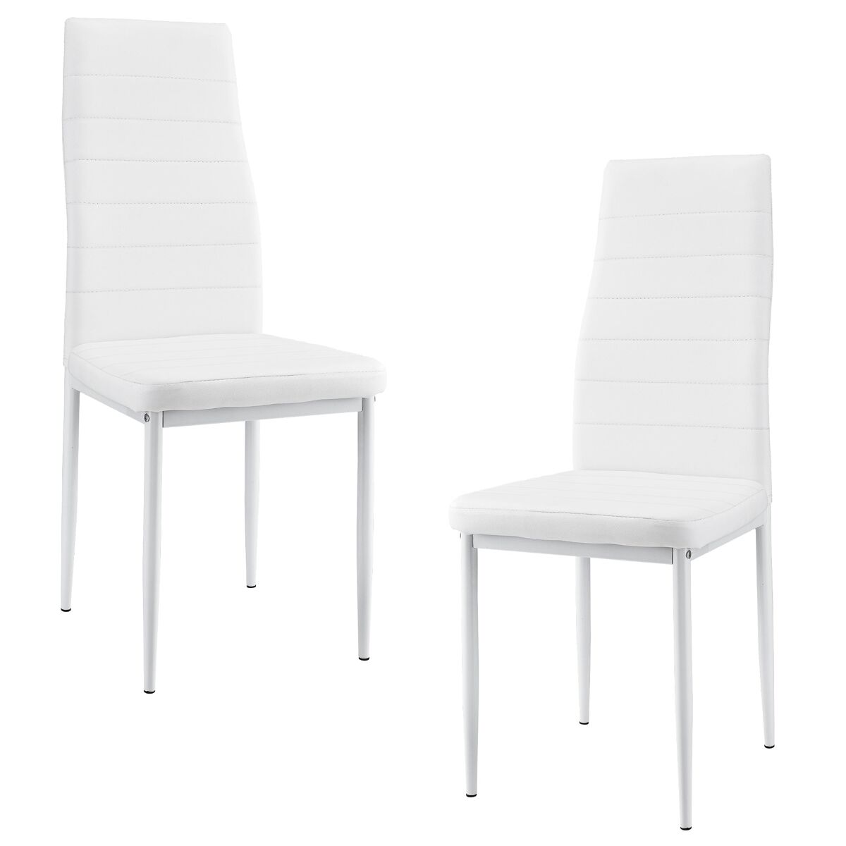 Juego de sillas de comedor apilables asientos sintéticos