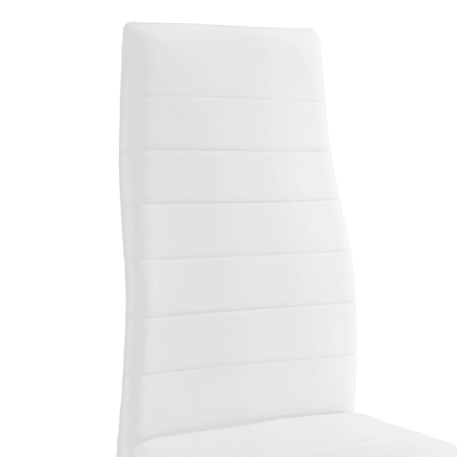 Conjunto de 2 cadeiras de sala de jantar assentos sintéticos empilháveis u200Bu200B96 cm branco 03_0005742