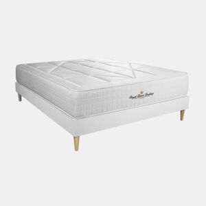 Conjunto de Estrado Branco + Colchão ROYAL PALACE BEDDING Windsor (120x200 cm - Viscoelástica y molas ensacadas- Altura: 26 cm)
