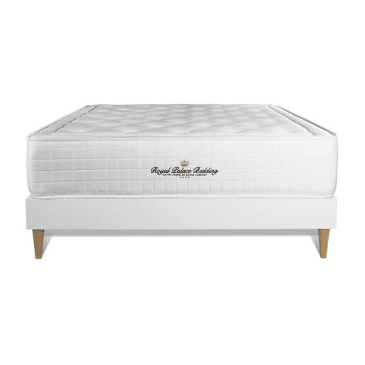 Conjunto de Estrado Branco + Colchão ROYAL PALACE BEDDING Buckingham (120x200 cm - Espuma Viscoelástica- Altura: 30 cm)