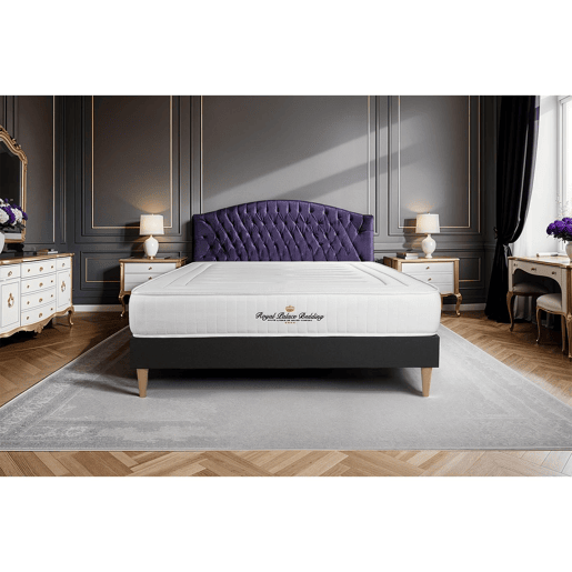Conjunto de Estrado Preto + Colchão ROYAL PALACE BEDDING Nottingham (120x190 cm - Espuma Viscoelástica- Altura: 20 cm)