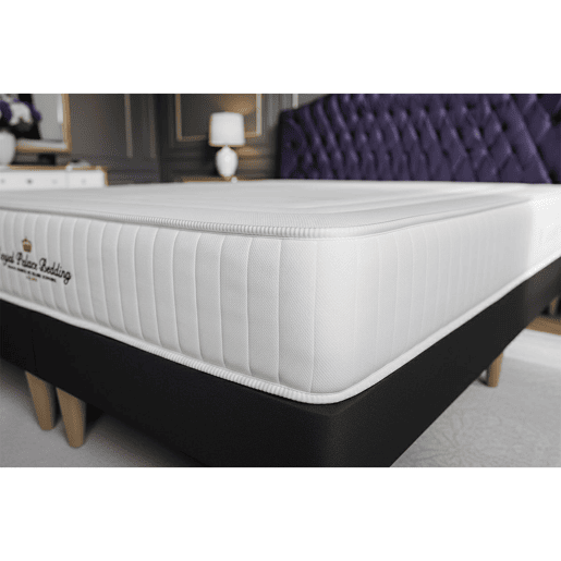 Conjunto de Estrado Preto + Colchão ROYAL PALACE BEDDING Nottingham (120x190 cm - Espuma Viscoelástica- Altura: 20 cm)