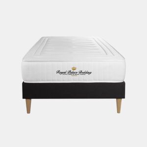 Conjunto de Estrado Preto + Colchão ROYAL PALACE BEDDING Nottingham (90x200 cm - Espuma Viscoelástica- Altura: 20 cm)
