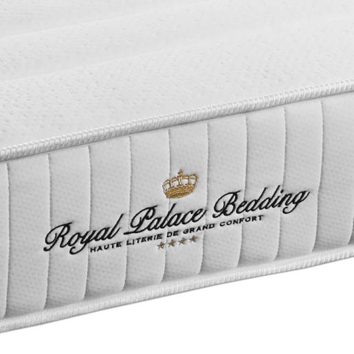 Conjunto de Estrado Branco + Colchão ROYAL PALACE BEDDING Nottingham (150x190 cm - Espuma Viscoelástica- Altura: 20 cm)