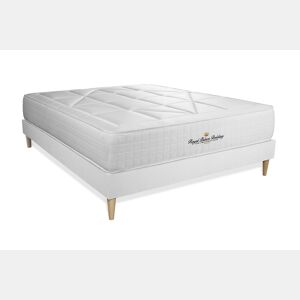 Conjunto de Estrado Branco + Colchão ROYAL PALACE BEDDING Windsor (200x200 cm - Viscoelástica y molas ensacadas- Altura: 26 cm)