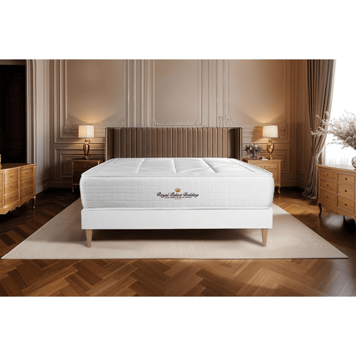 Conjunto de Estrado Branco + Colchão ROYAL PALACE BEDDING Windsor (120x210 cm - Viscoelástica y molas ensacadas- Altura: 26 cm)