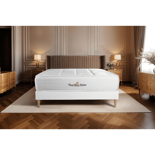 Conjunto de Estrado Branco + Colchão ROYAL PALACE BEDDING Windsor (135x220 cm - Viscoelástica y molas ensacadas- Altura: 26 cm)