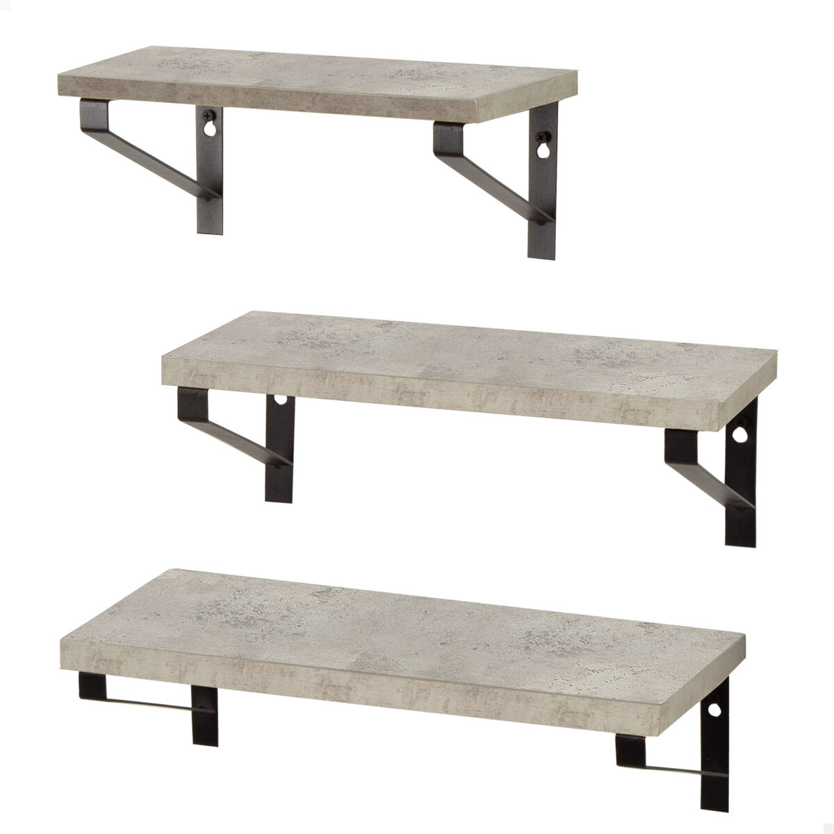 Max home set 3 estantes pared efecto cemento varias medidas