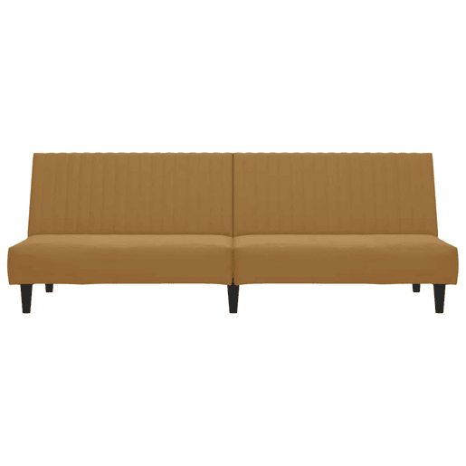 Sofá-cama, Sofá conversível de 2 lugares veludo castanho